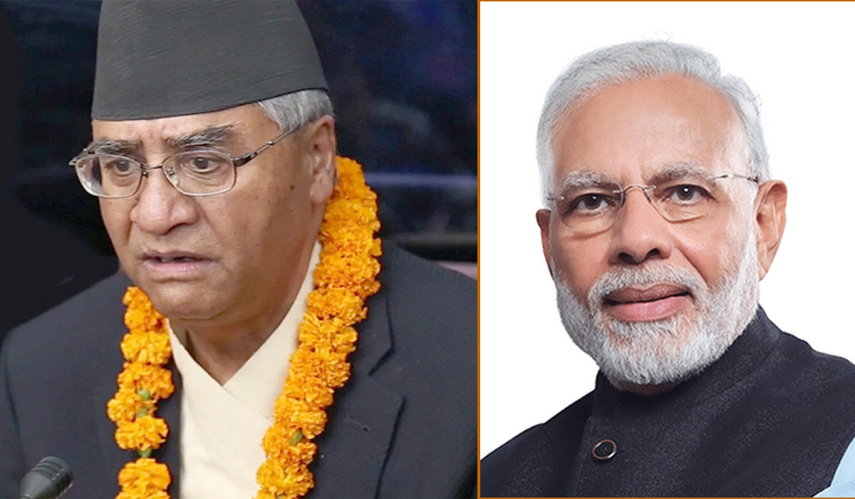 प्रधानमन्त्री देउवालाई भारतीय समकक्षीबाट बधाई